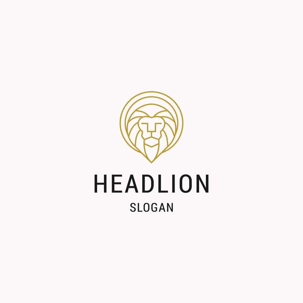 Head Lion logo vector illustration, emblem design.