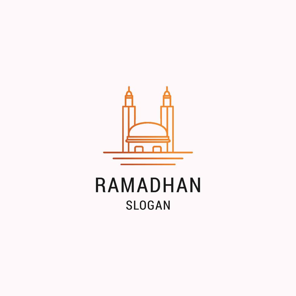 Ramadhan logo icon flat design template vector
