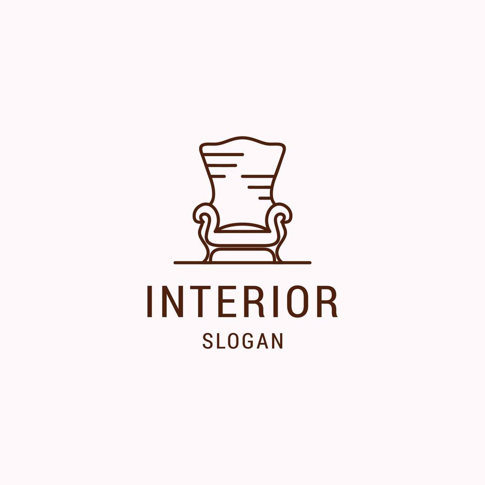 Interior logo icon flat design template vector