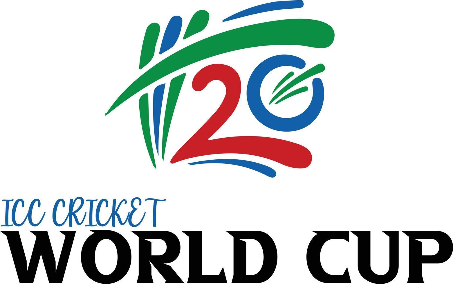 ICC Men's T20 World Cup 2022 in Australia. Cricket Match vector