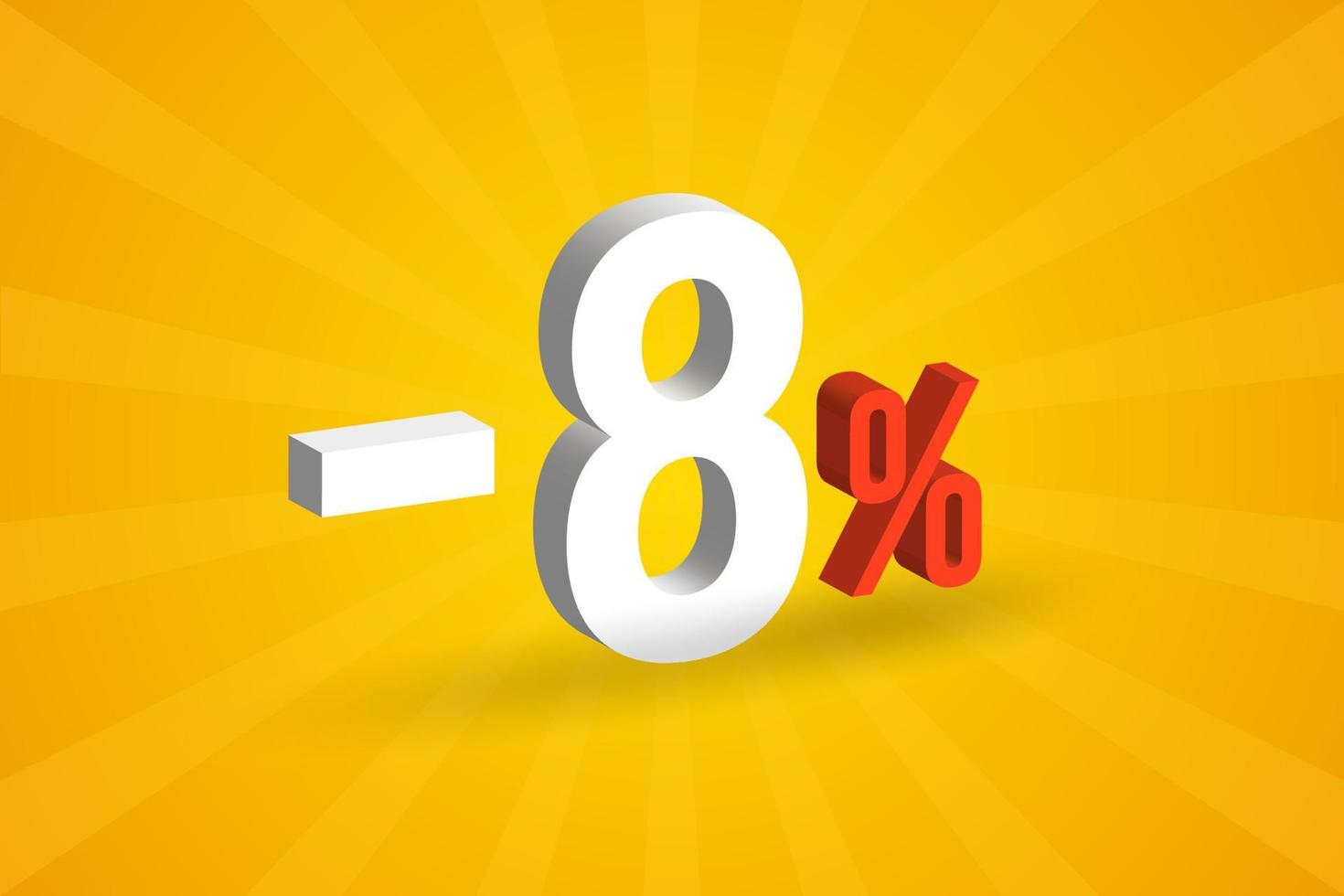 Negative 8 Discount 3D Text For Sells And Promotion 13314745 Vector negative-8-discount-3d-text-for-sells-and-promotion-13314745-vector