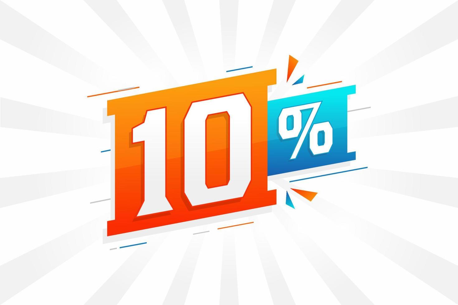 10 discount marketing banner promotion. 10 percent sales promotional design. vector