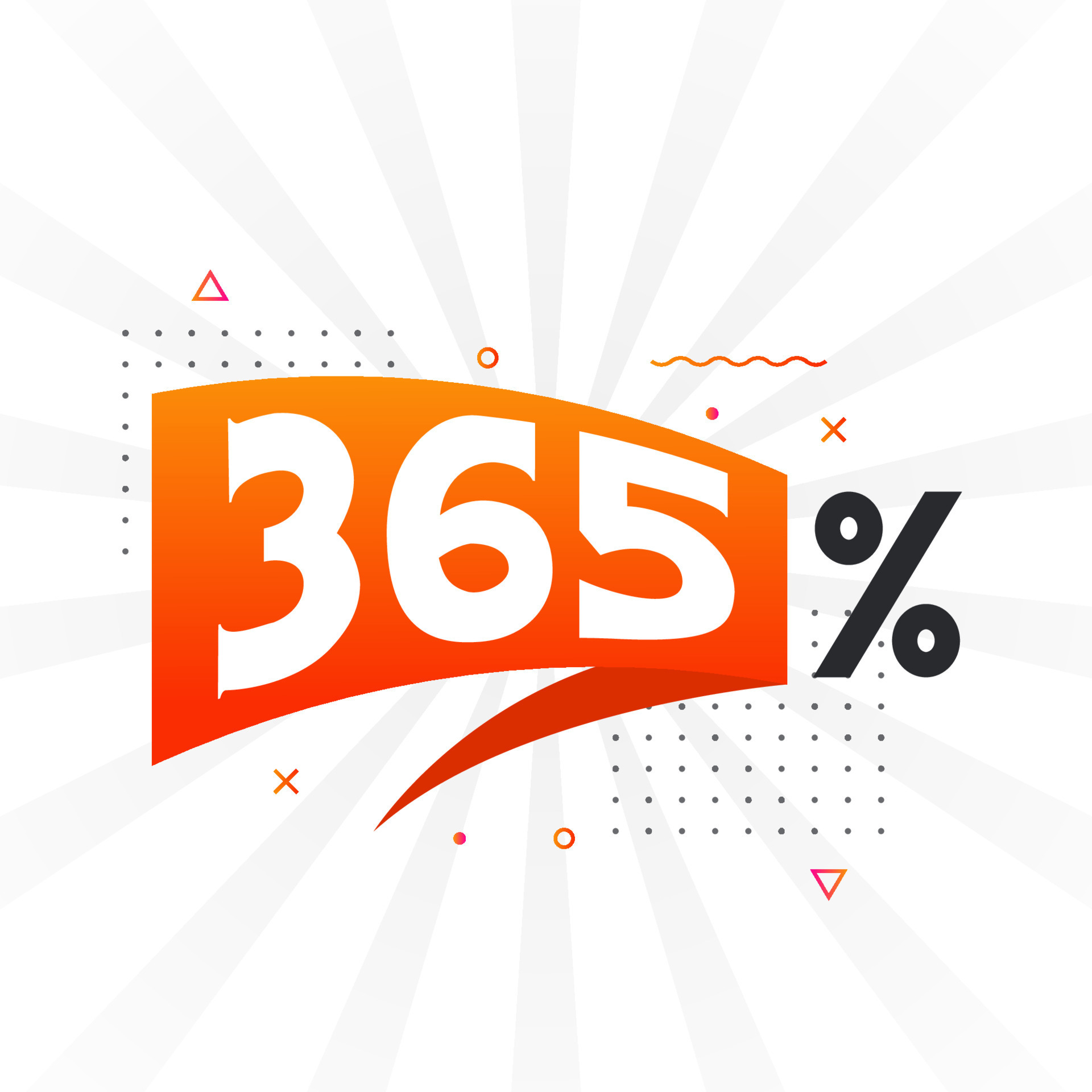 365 discount marketing banner promotion. 365 percent sales promotional