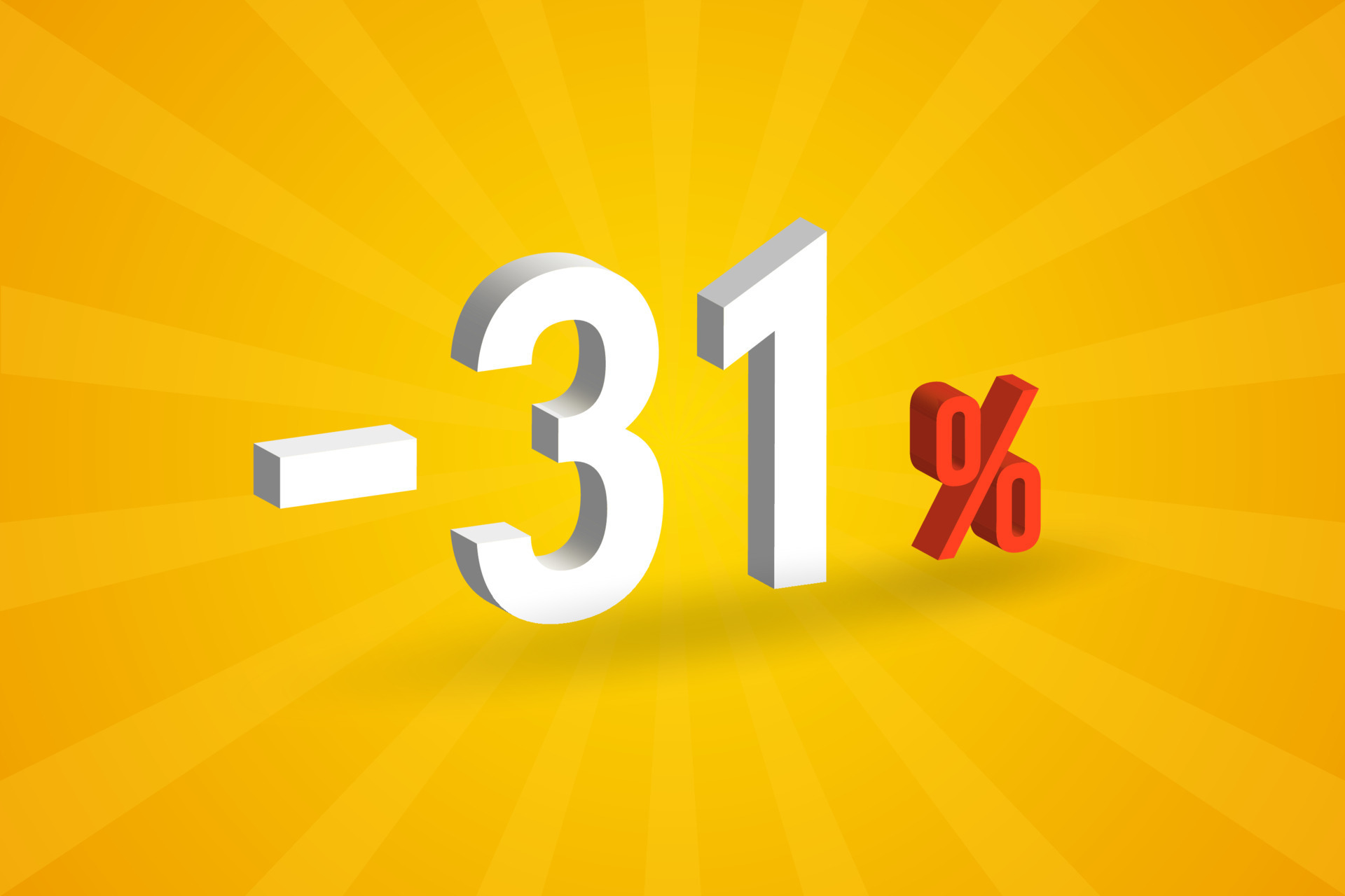 Negative 31 Discount 3D Text For Sells And Promotion 13315103 Vector negative-31-discount-3d-text-for-sells-and-promotion-13315103-vector