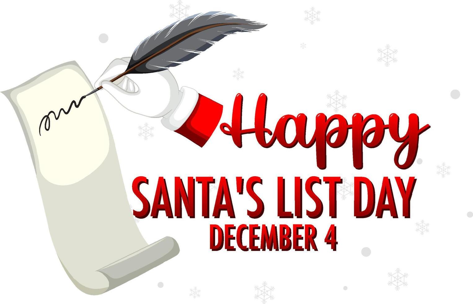 Happy Santa's List Day banner design vector