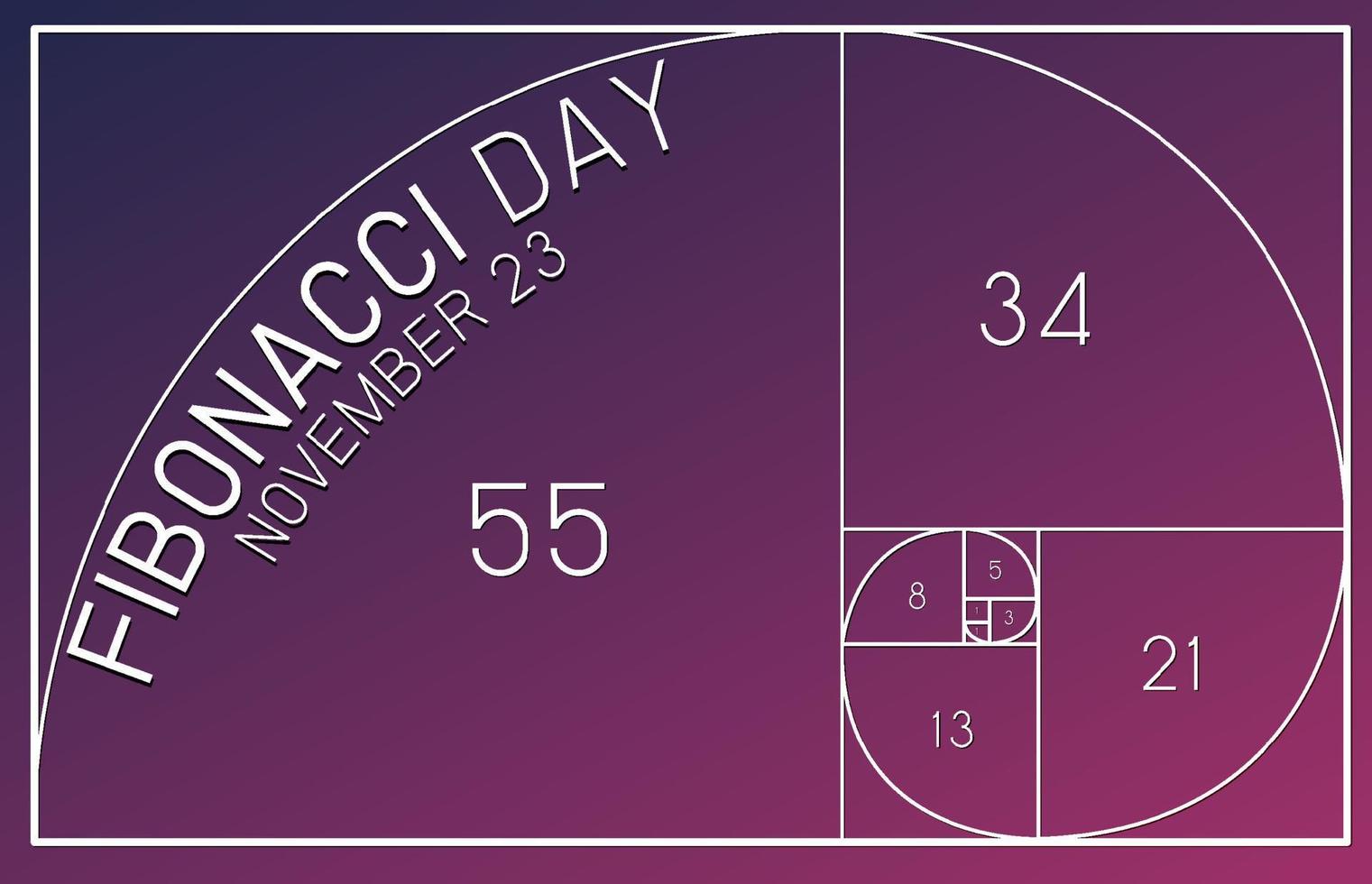 diseño del cartel del día de fibonacci vector