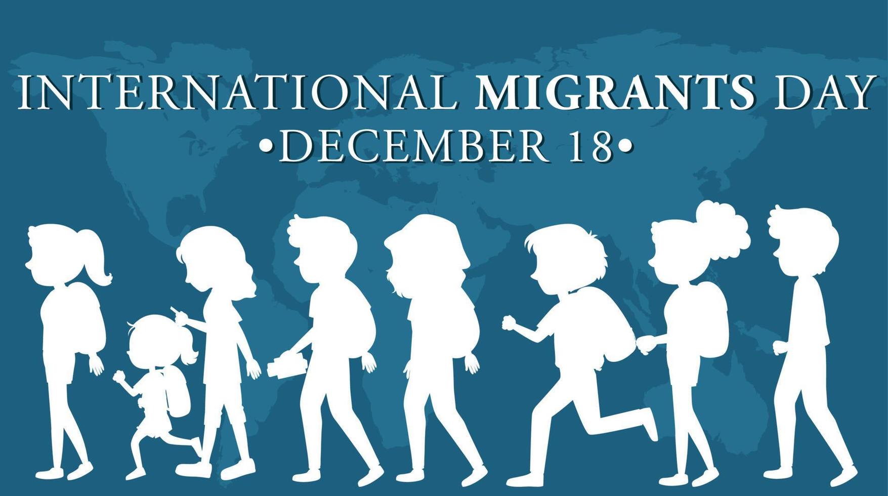 International Migrants Day Banner Design vector