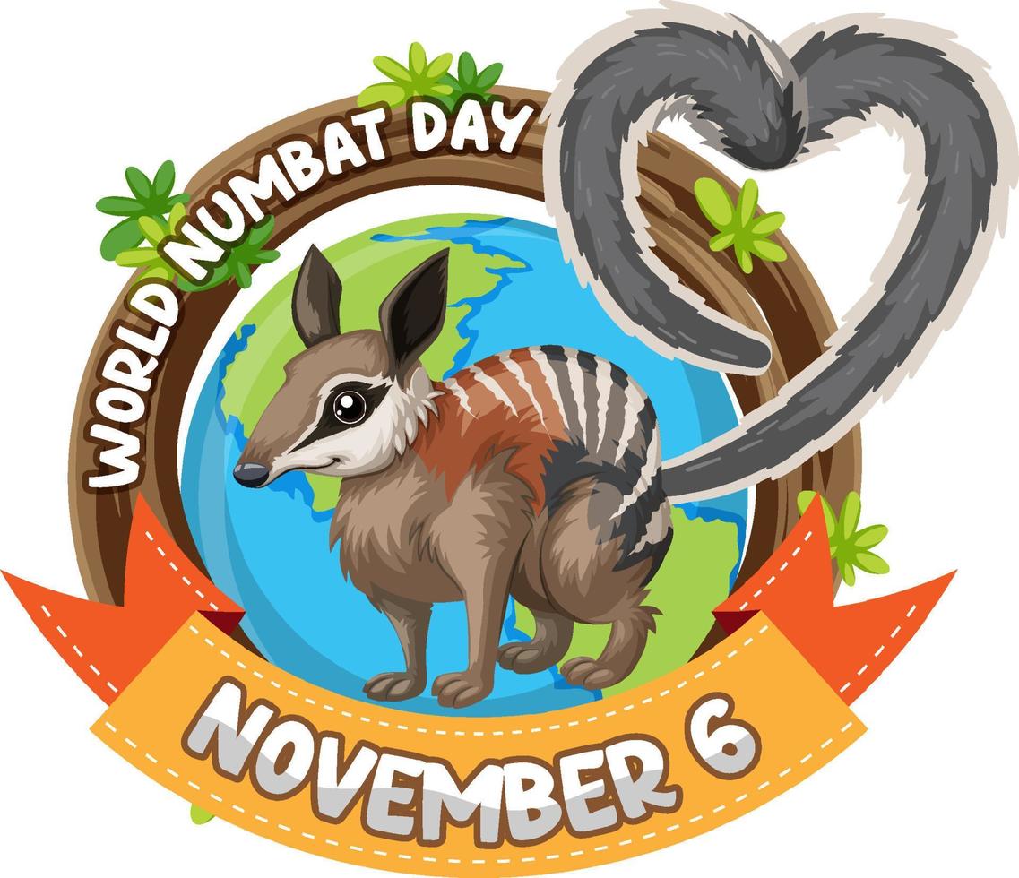 World Numbat Day Banner Logo vector