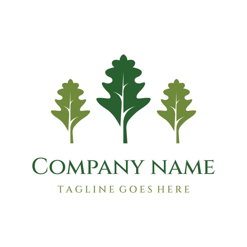 Autumn oak leaf logo and oak tree logo. With easy and simple editing of vector illustration.