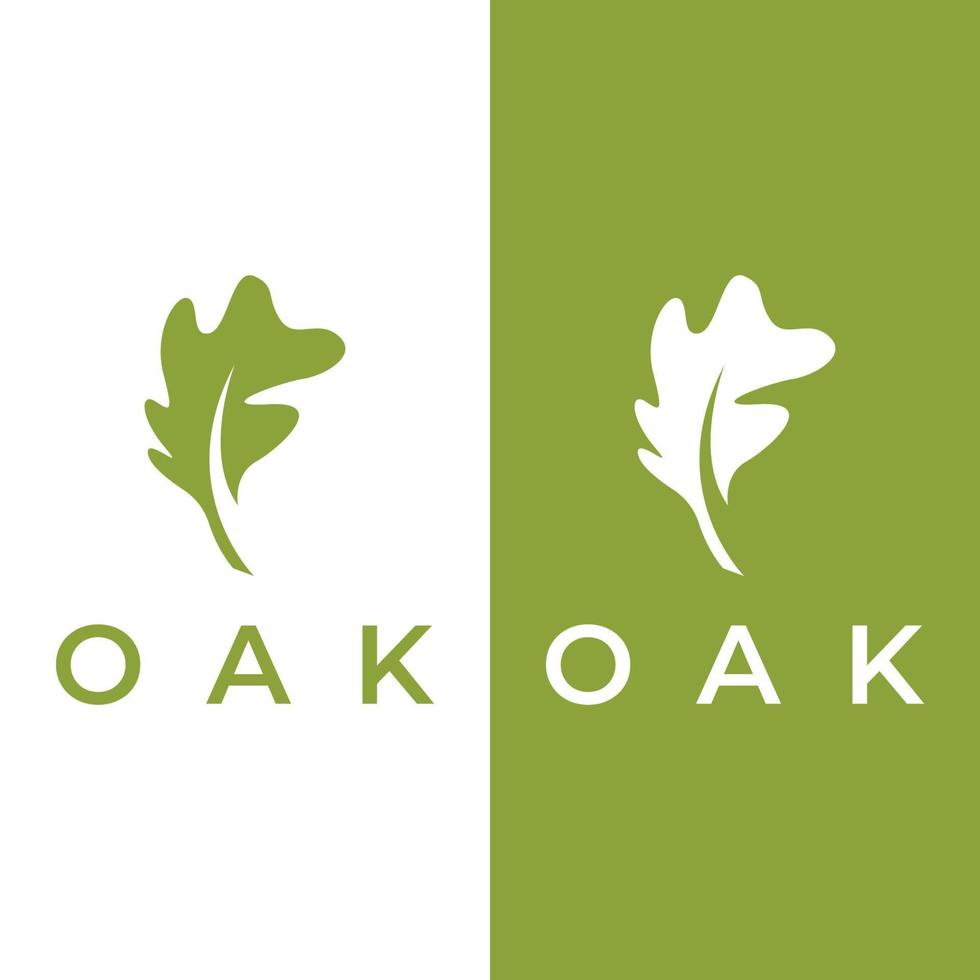 Autumn oak leaf logo and oak tree logo. With easy and simple editing of vector illustration.