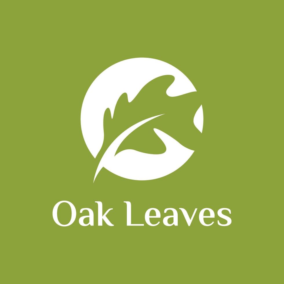 Autumn oak leaf logo and oak tree logo. With easy and simple editing of vector illustration.