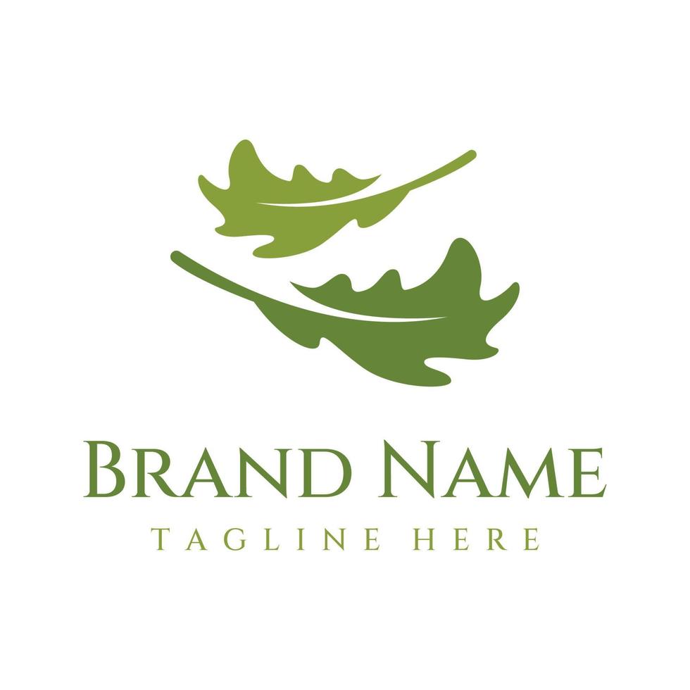 Autumn oak leaf logo and oak tree logo. With easy and simple editing of vector illustration.