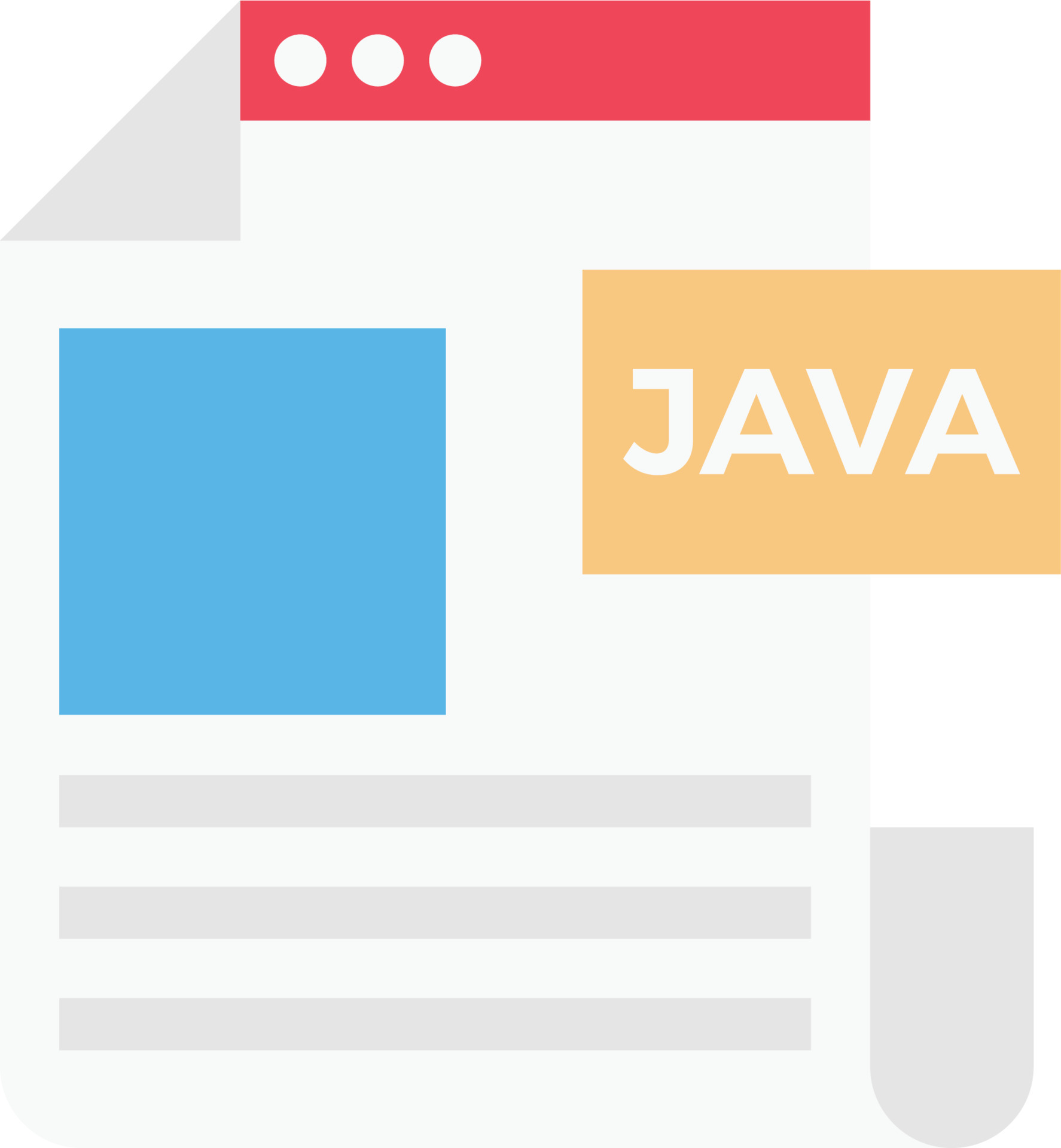 ilustración de vector de archivo java en un fondo. símbolos de calidad ...