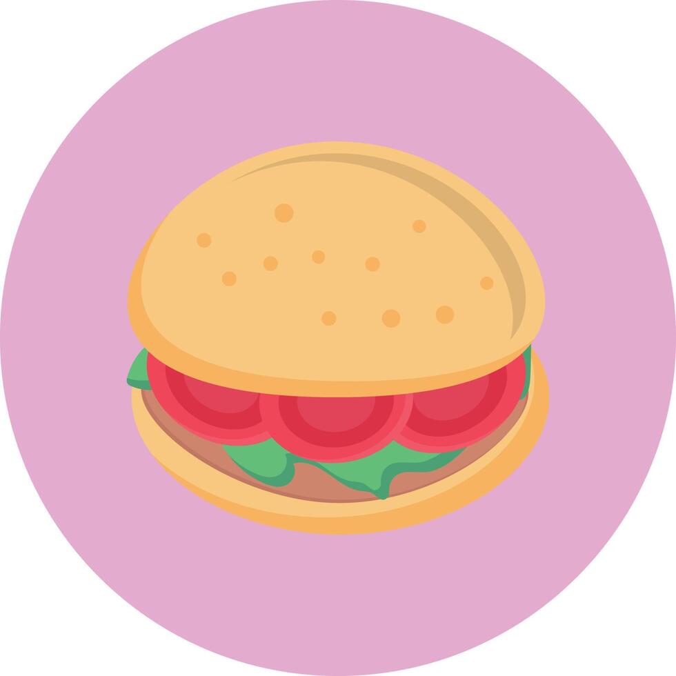 ilustración de vector de hamburguesa en un fondo. símbolos de calidad premium. iconos vectoriales para concepto y diseño gráfico.