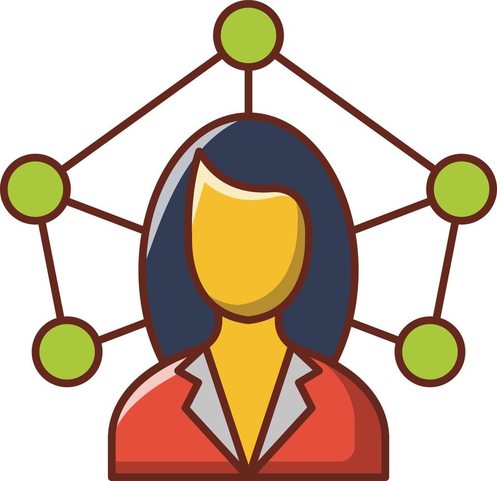 ilustración de vector de red femenina en un fondo. símbolos de calidad premium. iconos vectoriales para concepto y diseño gráfico.