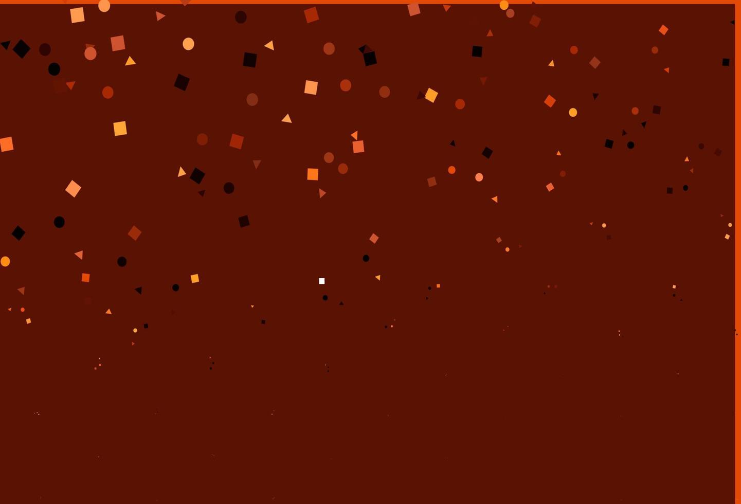 Light Orange vector template with crystals, circles, squares.