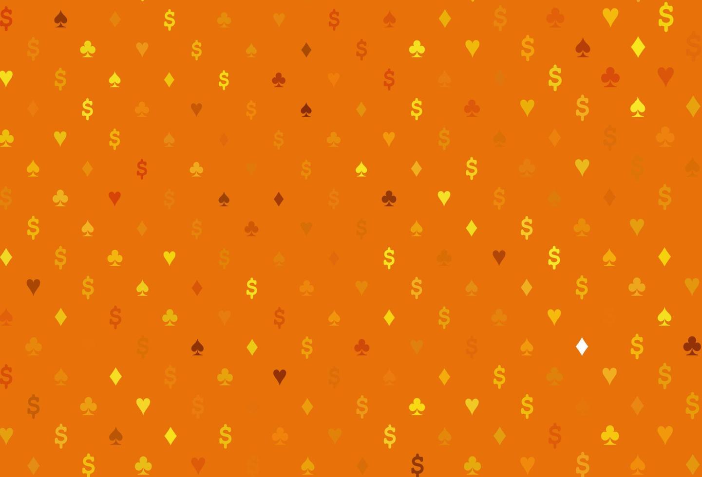 Light orange vector background with cards signs.