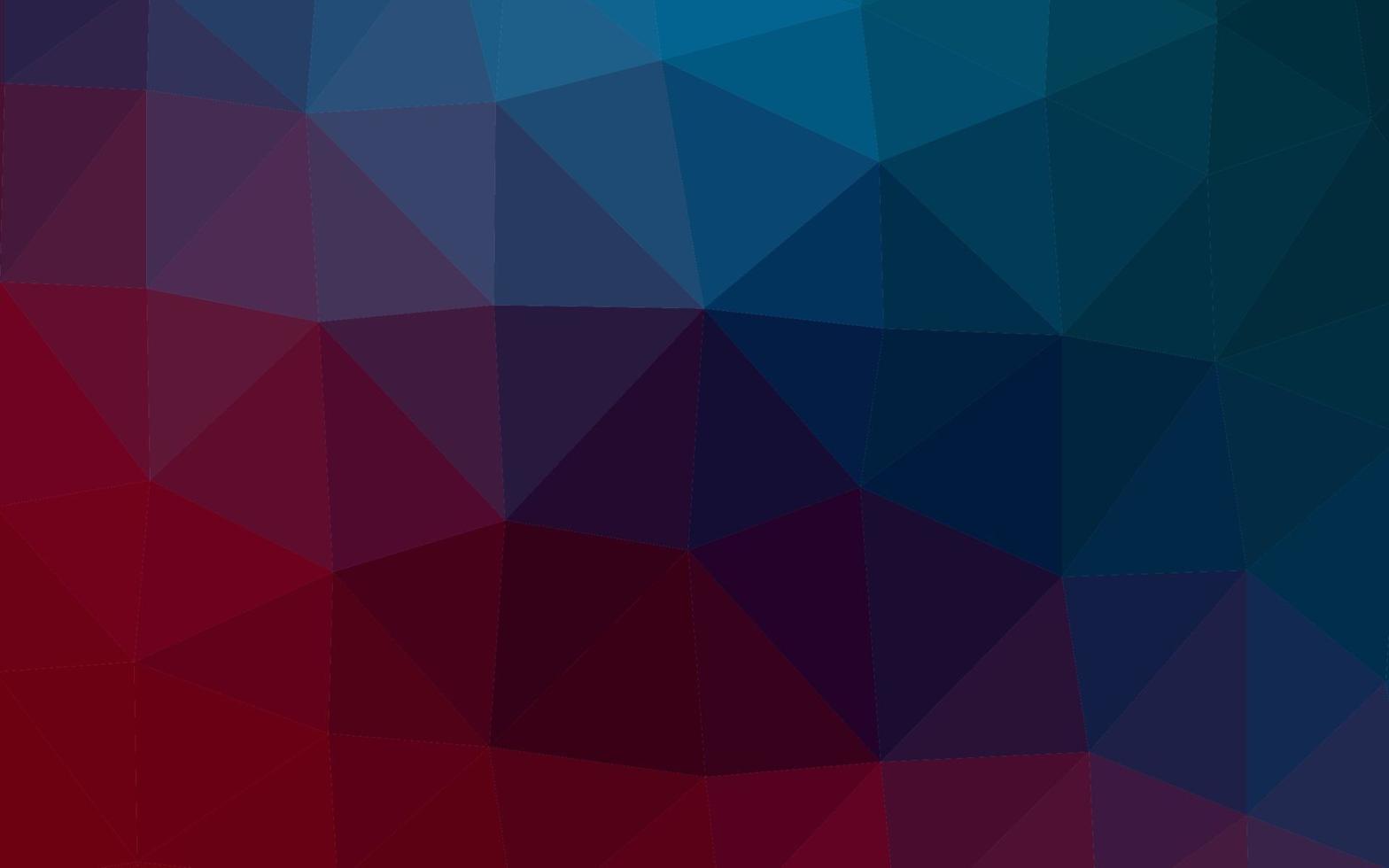 Telón de fondo abstracto de polígono de vector azul oscuro, rojo.