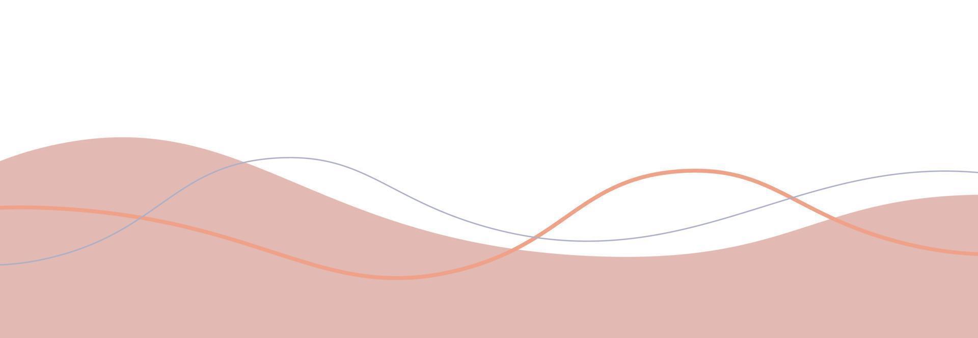 Aesthetic Wave Border Vector Illustration