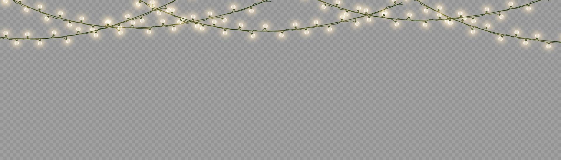 fondo aislado de luces navideñas. guirnaldas multicolores de luz de navidad. guirnalda brillante de lámpara de navidad. para el año nuevo y la navidad. efecto de luz. ilustración vectorial vector