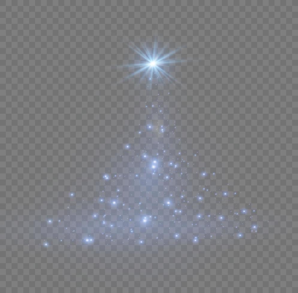 árbol de navidad de fondo de vector de luz. árbol de navidad dorado como símbolo de un feliz año nuevo, unas felices vacaciones de navidad. decoración de luz dorada. brillante brillante