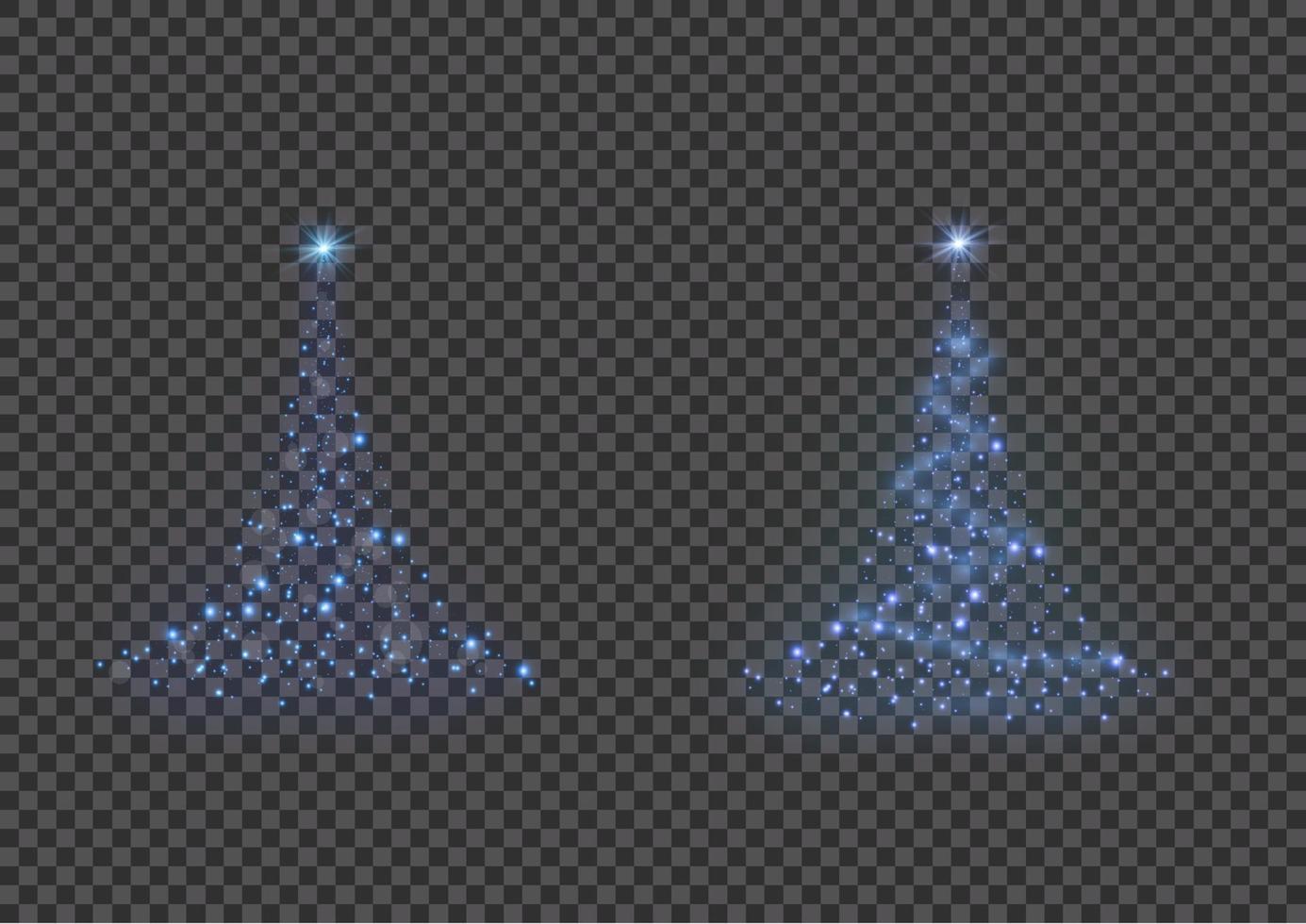 Christmas tree from light vector background.Golden Christmas tree as a symbol of a happy New Year, a merry Christmas holiday. Golden light decoration. Bright shiny