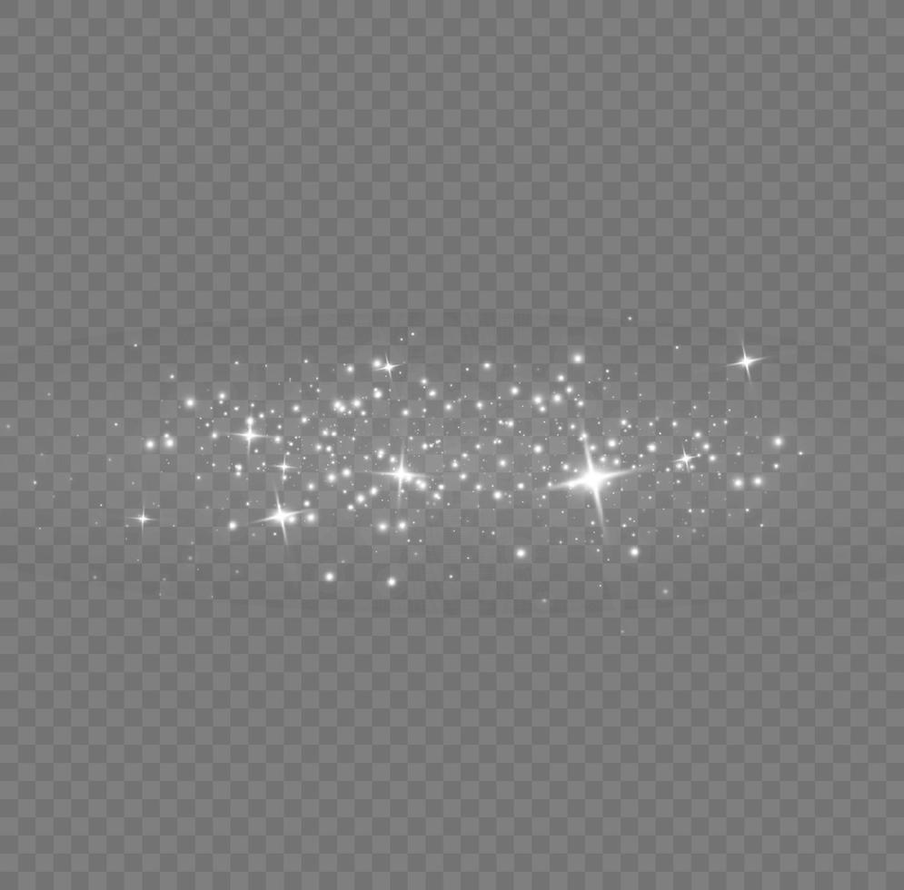 White sparks glitter special light effect. Vector sparkles. Sparkling magic dust particles effect. Stardust sparks