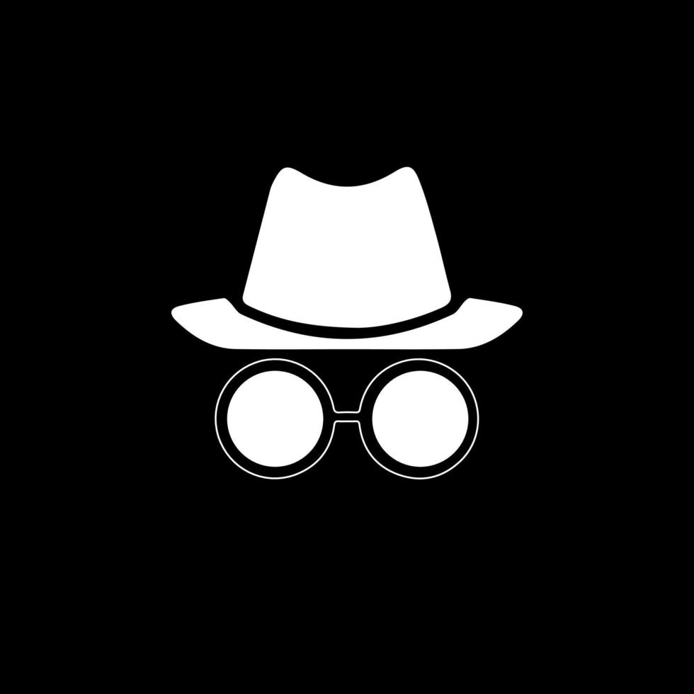 Incognito Icon Man woman face with glasses Black and White Vector Graphic. Spy agent line and glyph icon, security and detective, hacker sign vector graphics, editable stroke linear icon