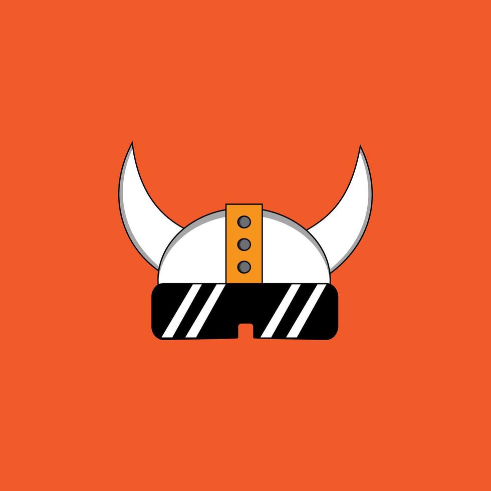 Futuristic viking helmet. Suitable for game store, game developer, game review blog or vlog channel, game fan or community, etc vector