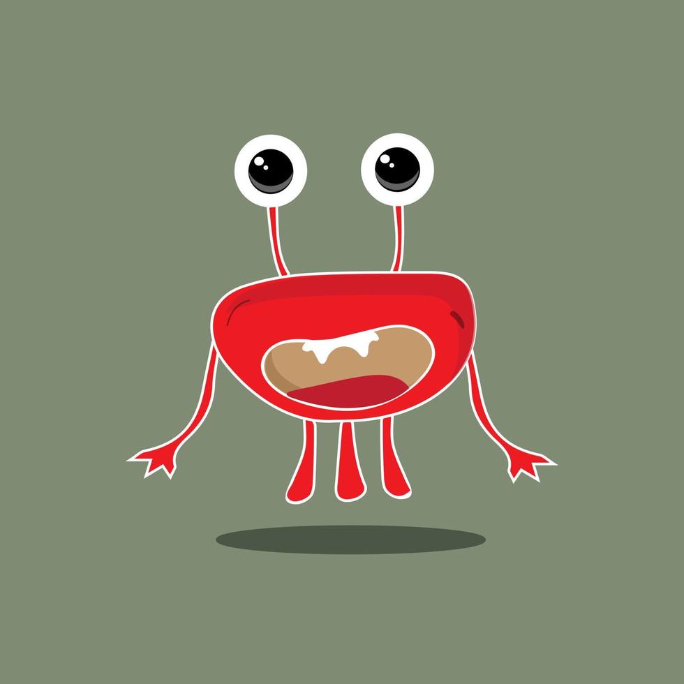 Cute cartoon monsters character. Monsters in flat style vector. Vector illustration.