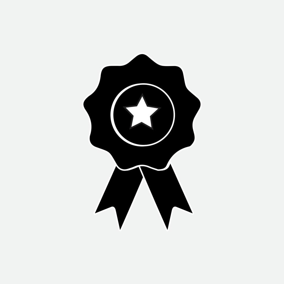 Rosette stamp icon, Approved or certified medal icon in a flat design. High quality reward. Editable Stroke. Can be used for digital product, presentation, print design and more. vector