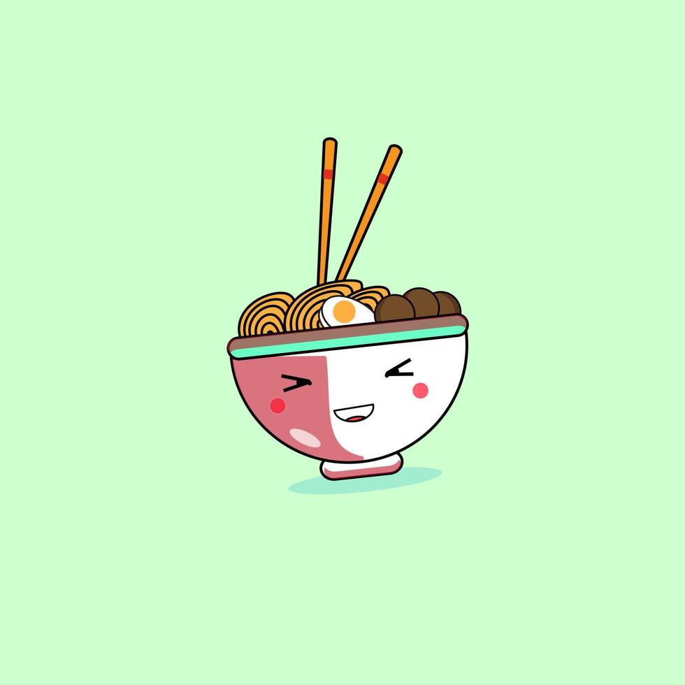 comida japonesa de fideos ramen adecuada para usar como logotipo, afiches, menús, etc. vector