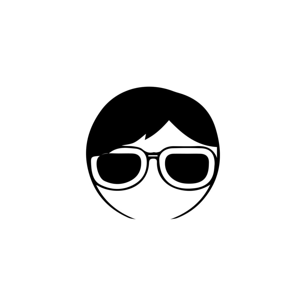 icono de incógnito hombre mujer cara con gafas gráfico vectorial en blanco y negro. línea de agente espía e icono de glifo, seguridad y detective, gráficos vectoriales de signos de piratas informáticos, icono lineal de trazo editable vector