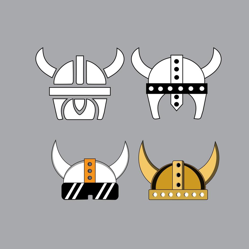 casco vikingo futurista. adecuado para tienda de juegos, desarrollador de juegos, blog de revisión de juegos o canal de vlogs, fanático o comunidad de juegos, etc. vector