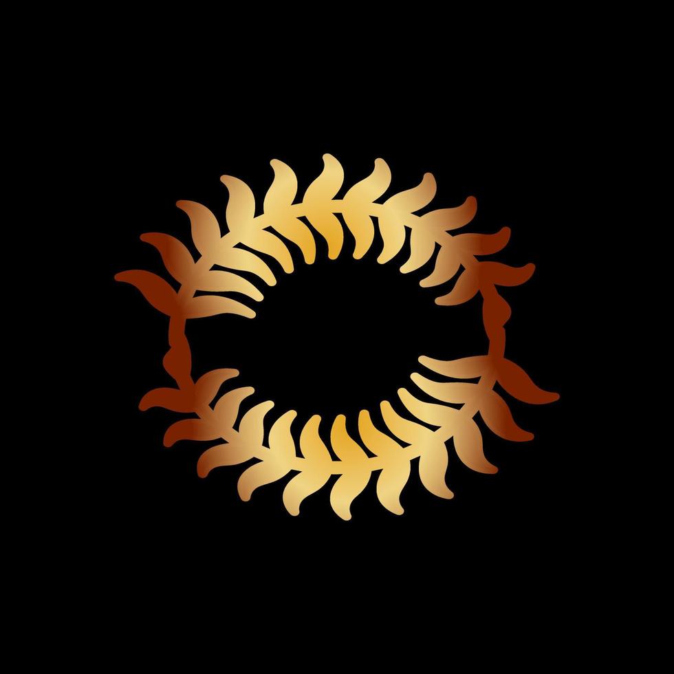 Gold award laurel wreath on dark background. vector