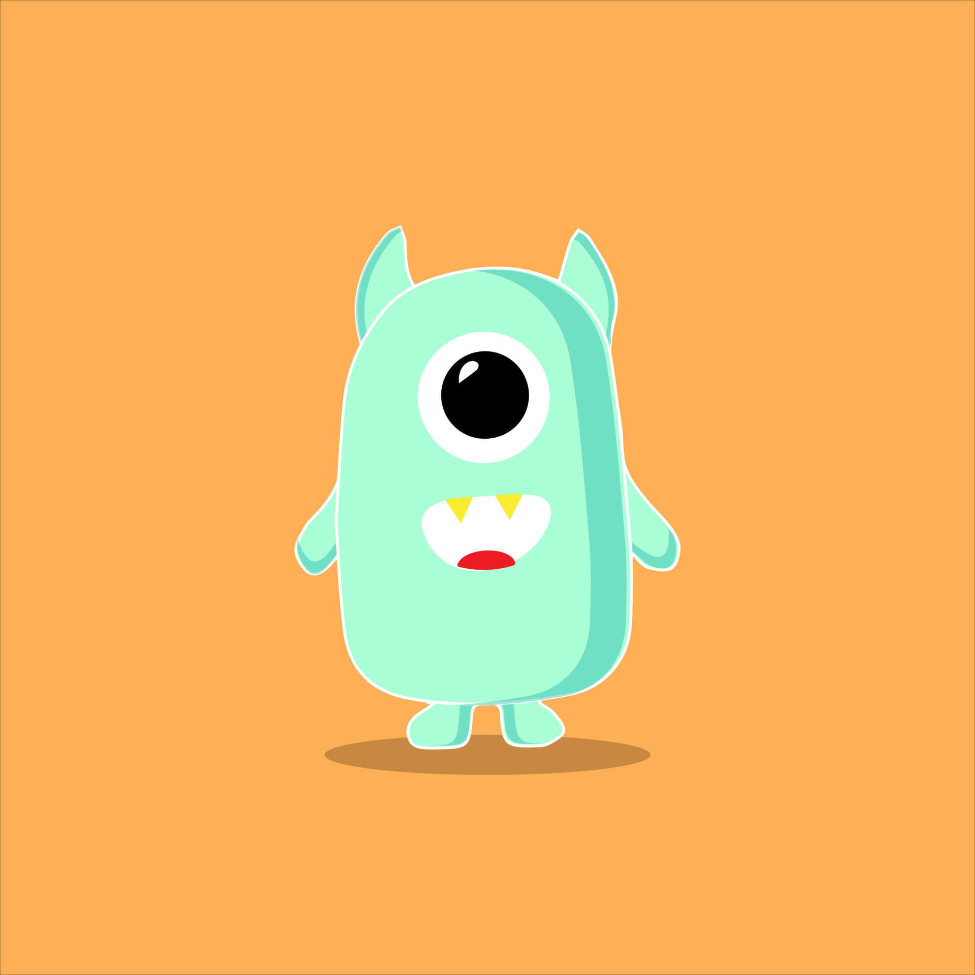 Cute Cartoon Monsters Character Monsters In Flat Style Vector Vector Illustration 13317312