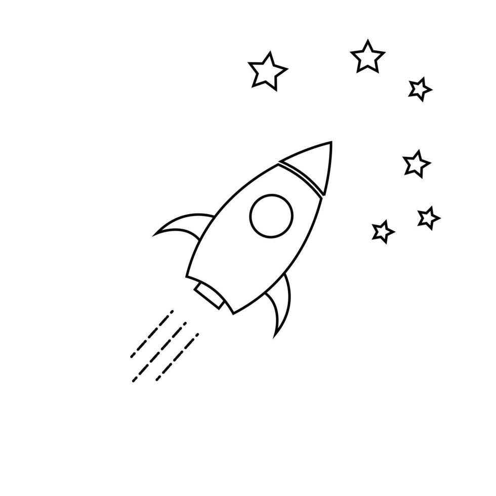 Rocket Launched Icon Vector Logo Template Illustration Design. Start Up Icon, Rocket Icon