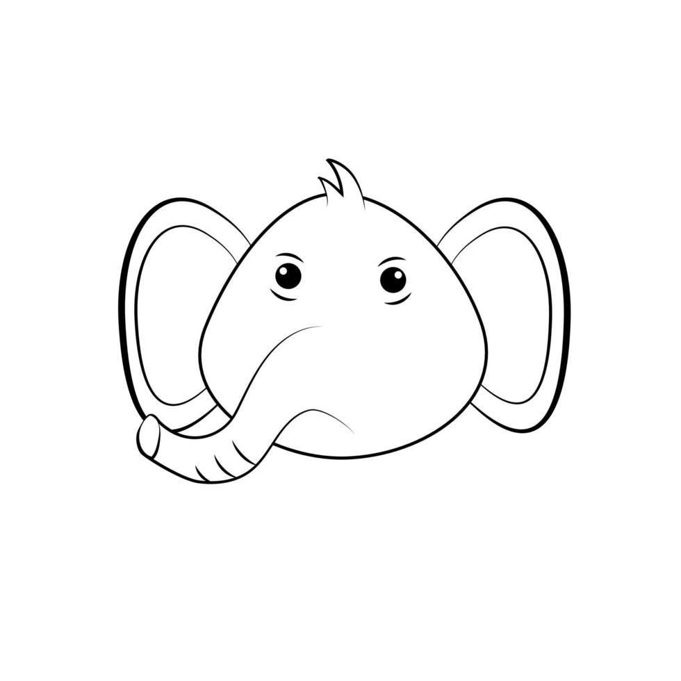 lindo elefante sentado vector icono ilustración. personaje de dibujos animados de mascota de elefante. icono animal concepto blanco aislado. estilo de caricatura plano adecuado para la página de inicio web, pancarta, volante, pegatina, tarjeta