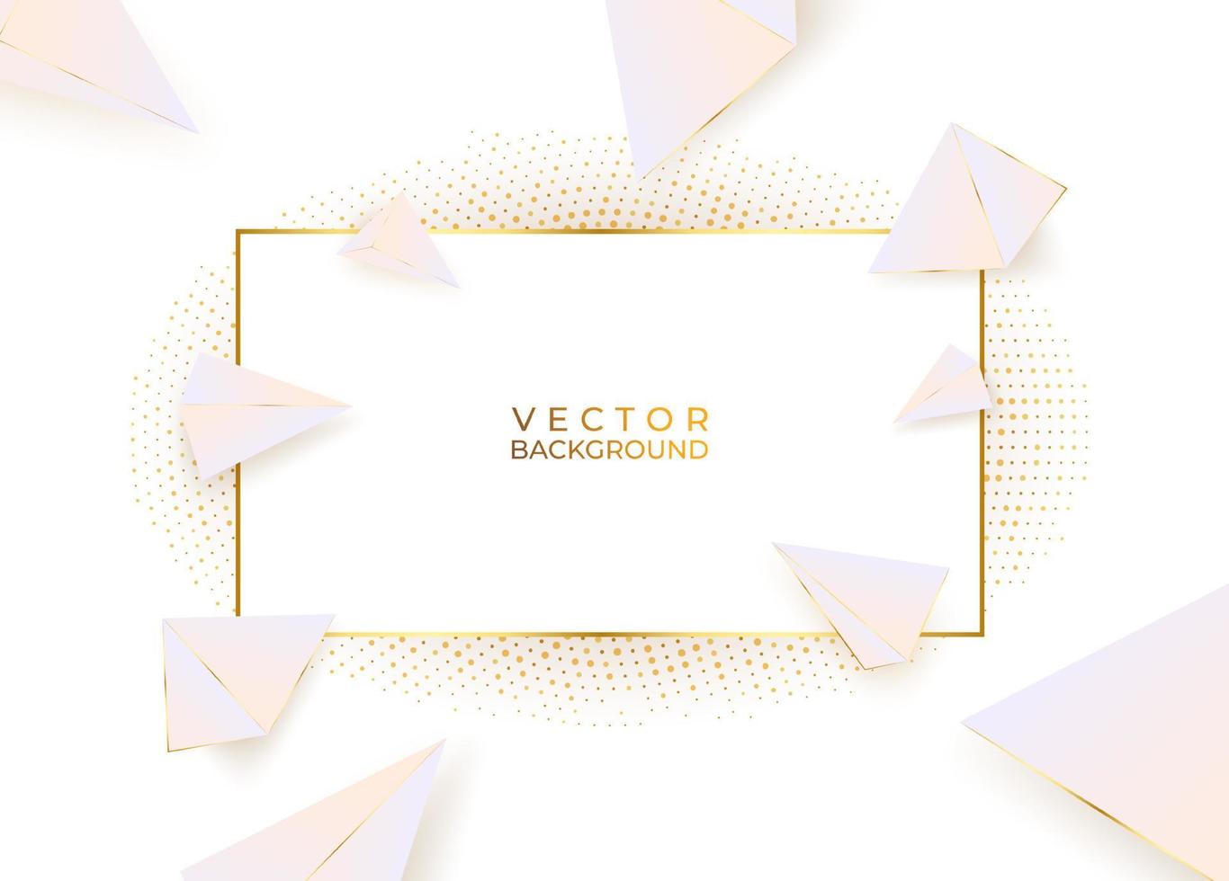 Abstract background modern luxury template design 3D golden geometric with line. Vector illustration