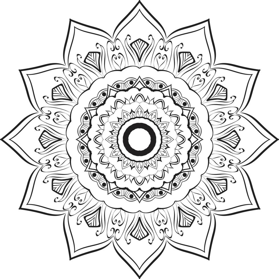 ilustración de diseño de patrón de mandala elegante vector