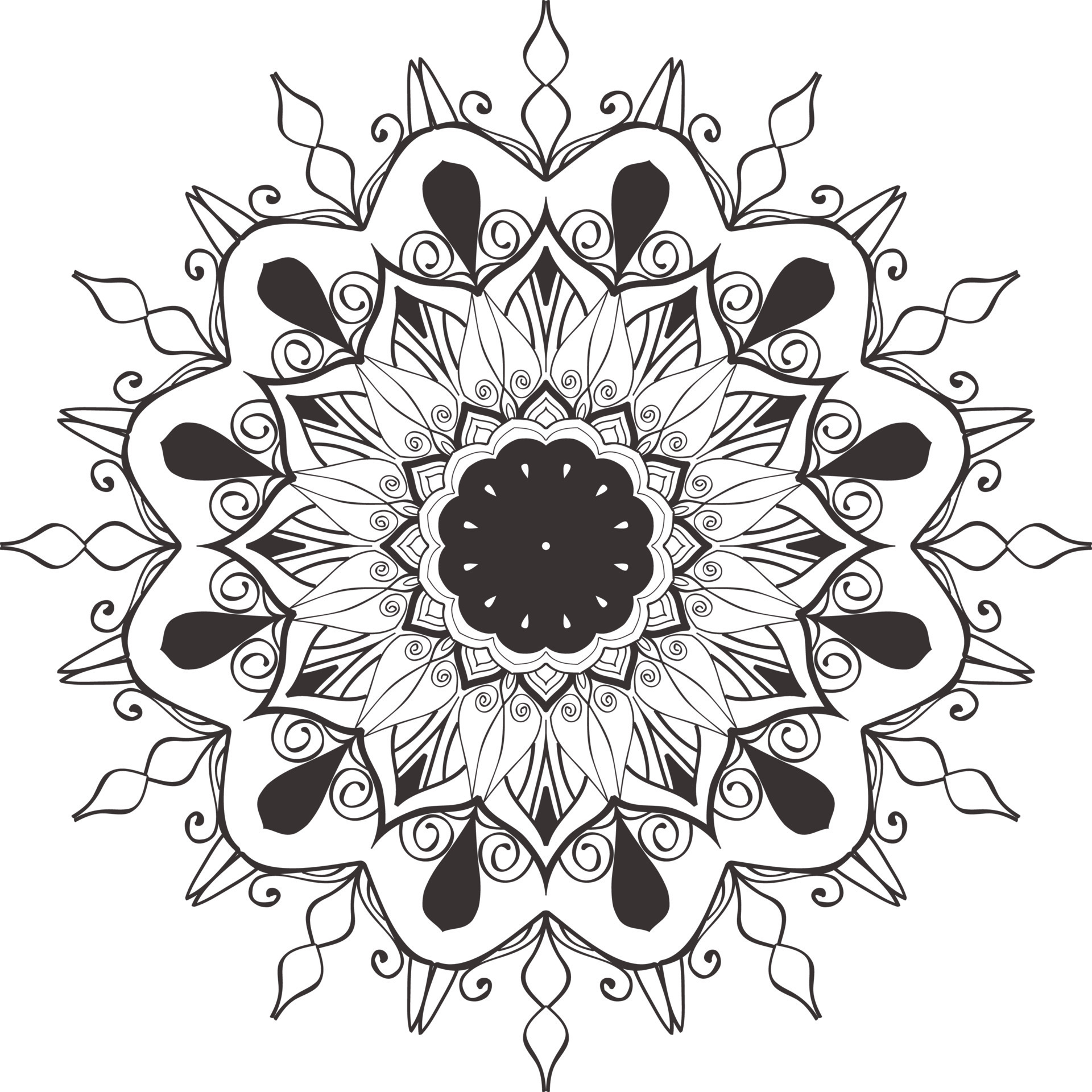 Stylish Mandala Pattern Design Illustration 13317649 Vector Art at Vecteezy