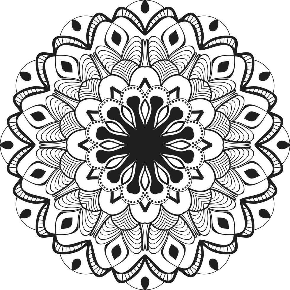 ilustración de diseño de patrón de mandala elegante vector