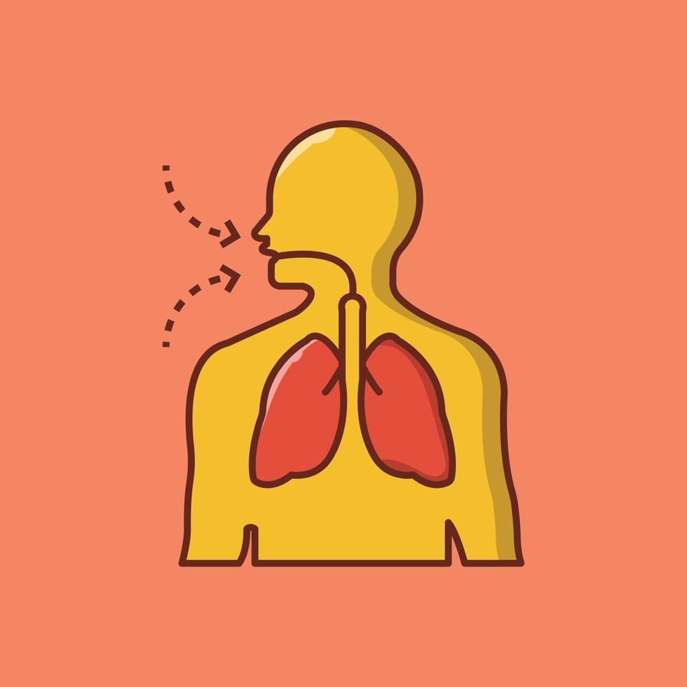 lungs vector illustration on a background.Premium quality symbols.vector icons for concept and graphic design.