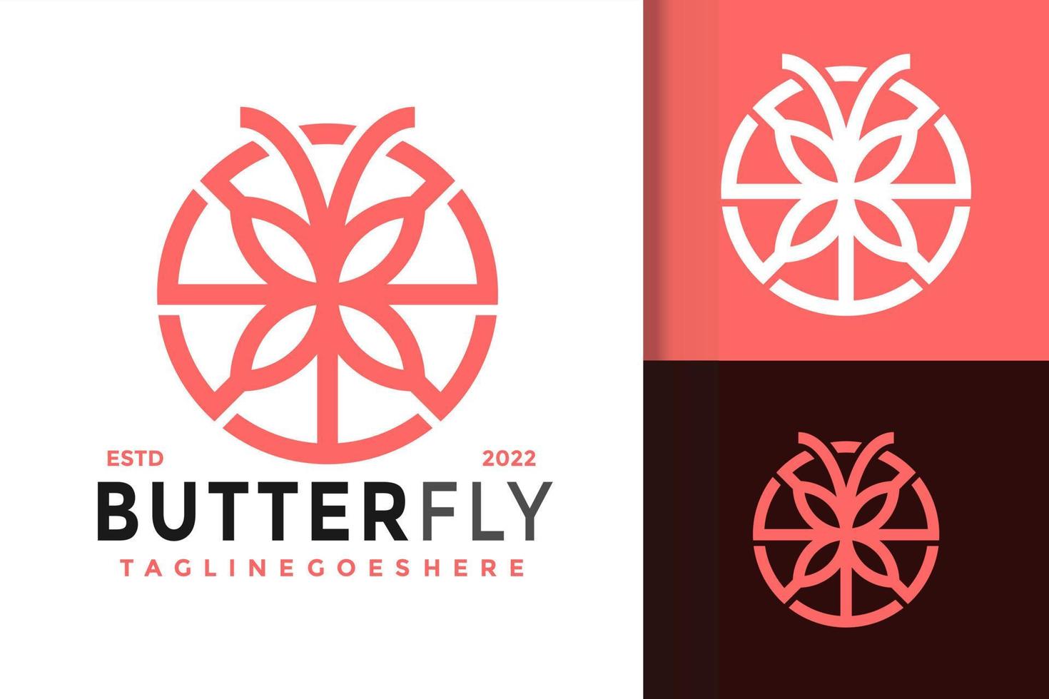 Elegant Butterfly Logo Design, brand identity logos vector, modern logo, Logo Designs Vector Illustration Template