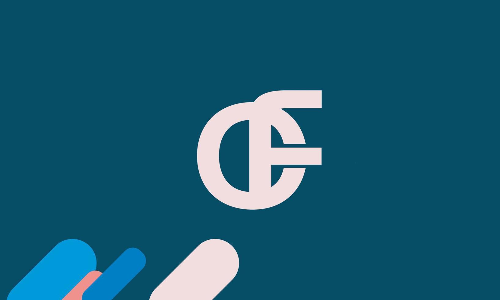 Alphabet letters Initials Monogram logo CF, FC, C and F vector