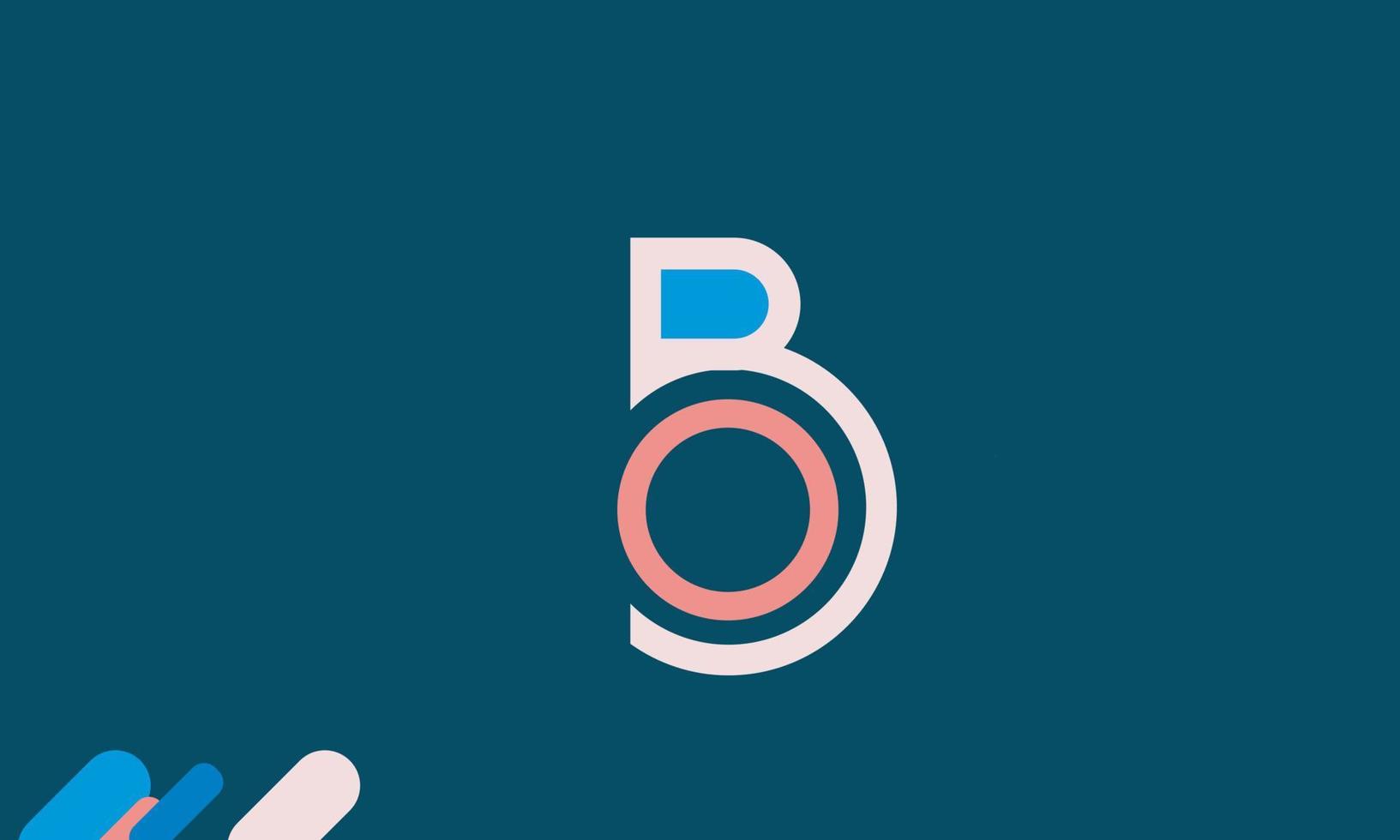 Alphabet letters Initials Monogram logo BO, OB, O and G vector
