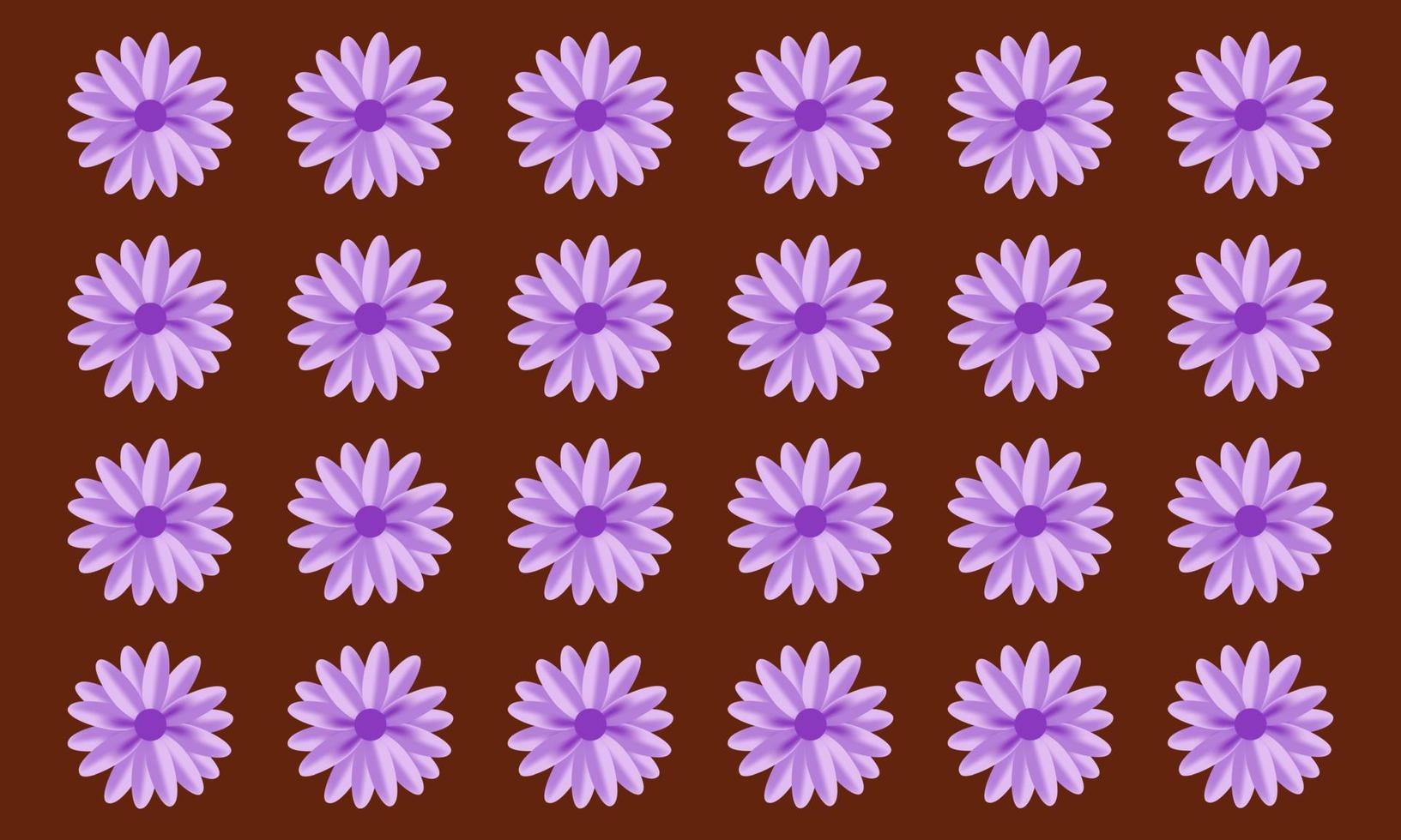 Blooming purple flower on brown background. vector illustration. eps 10.
