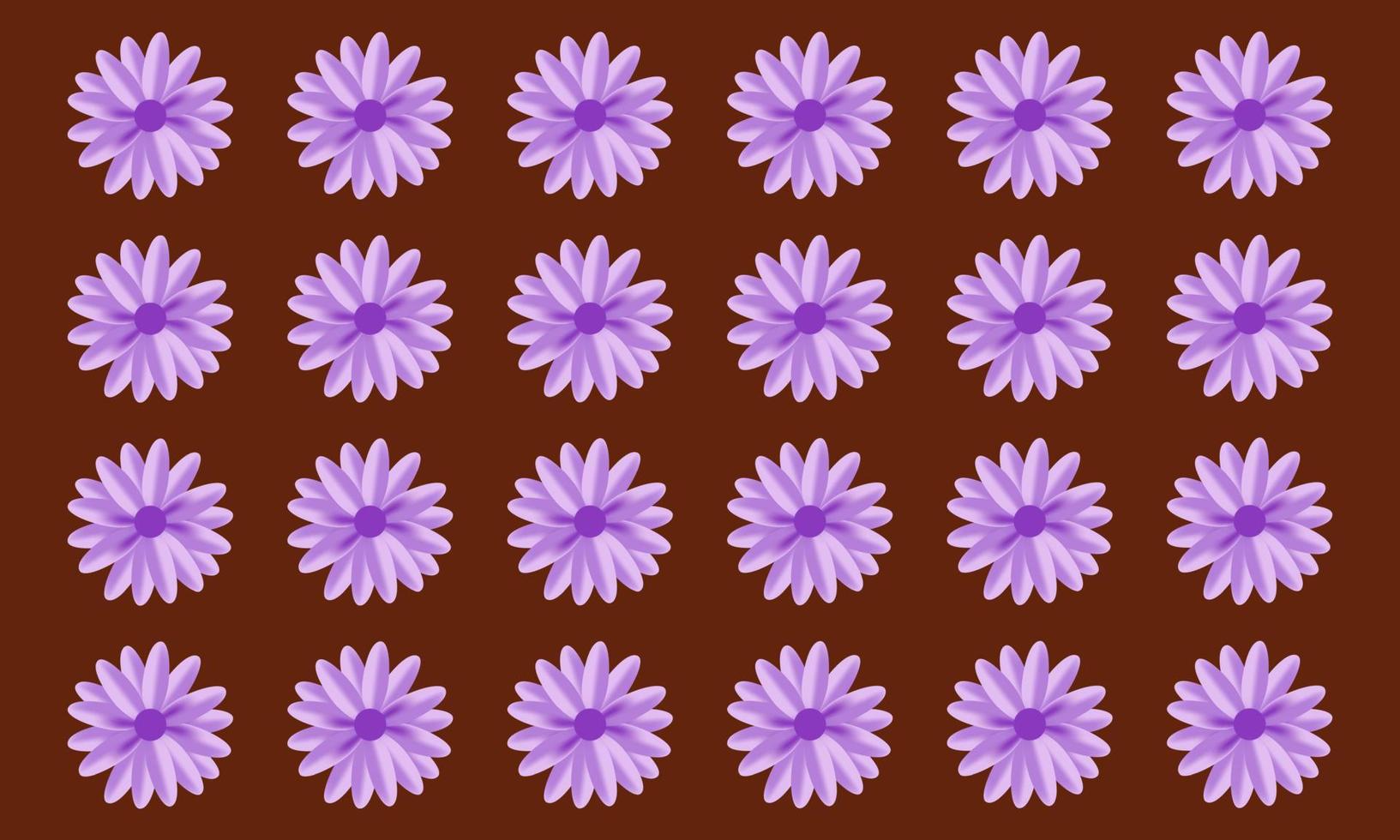 flor morada floreciente sobre fondo marrón. ilustración vectorial eps 10. vector