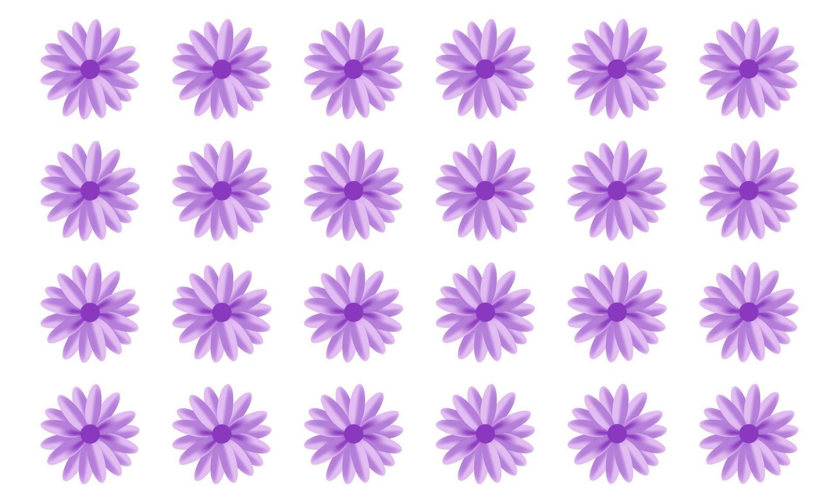 flor morada floreciente sobre fondo blanco. ilustración vectorial vector