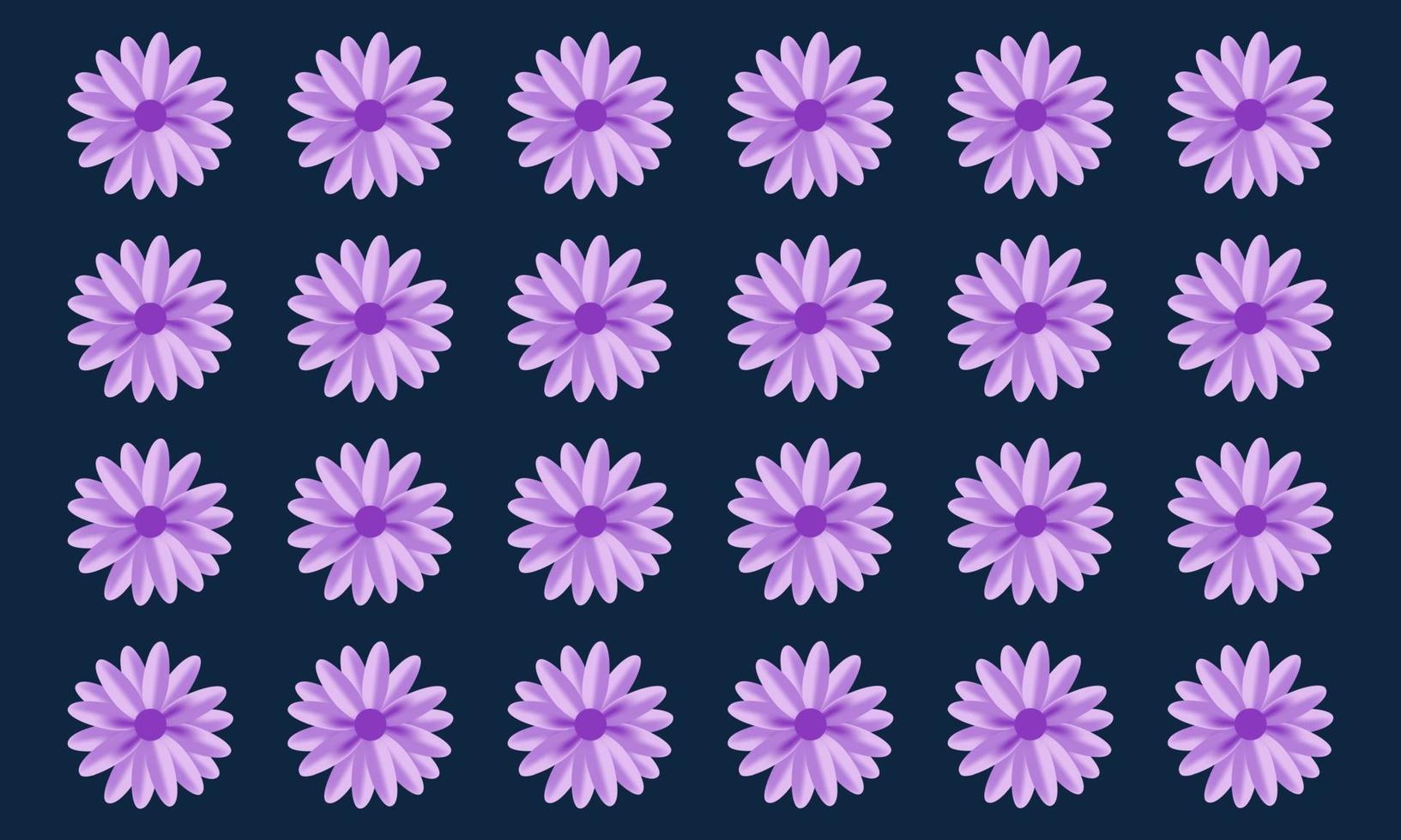 Blooming purple flower on dark background. vector illustration. eps 10.